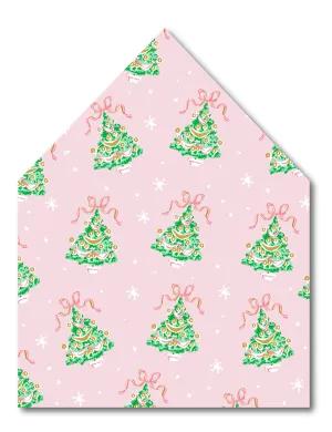 Vintage Tree Pink Envelope Liner