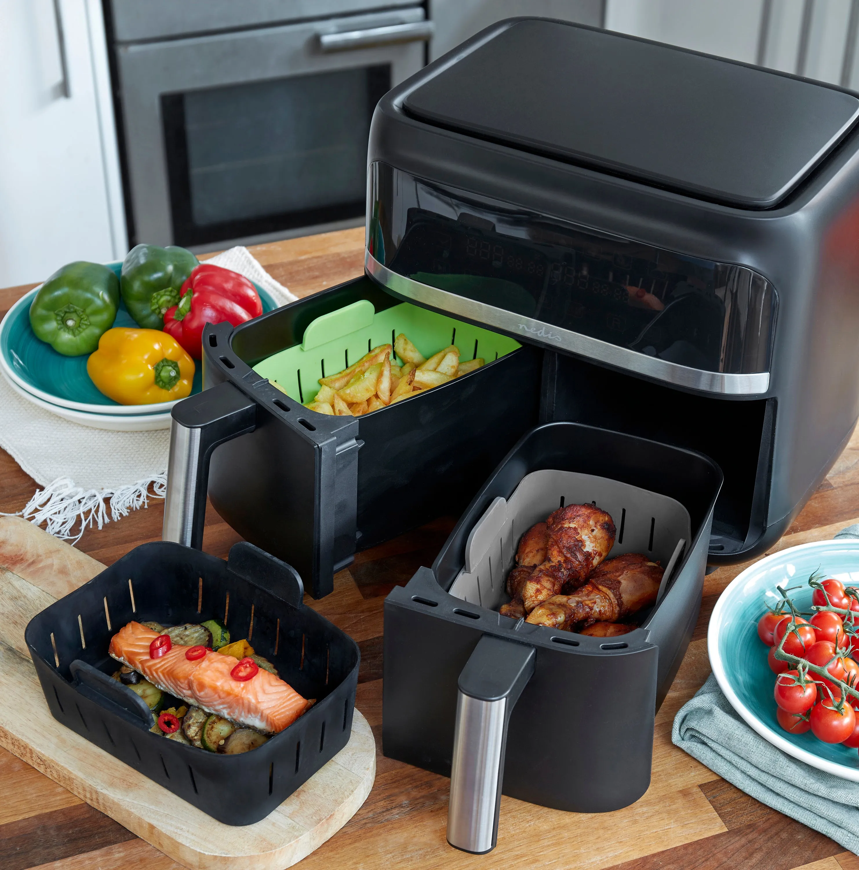WAFE Silicone Air Fryer Ninja Liner 2PACK- Grey