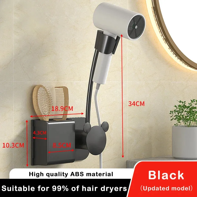 Wall Mounted Hair Dryer Holder