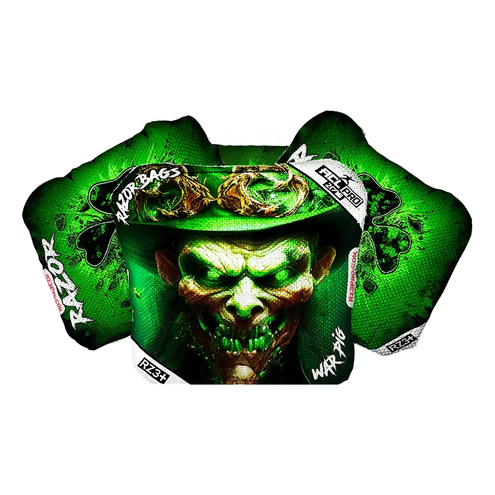 War Pig | Leprechaun Smile | ACL PRO Razor Cornhole Bags