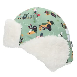 Water Repellent Trapper Hat - Black Bear Green