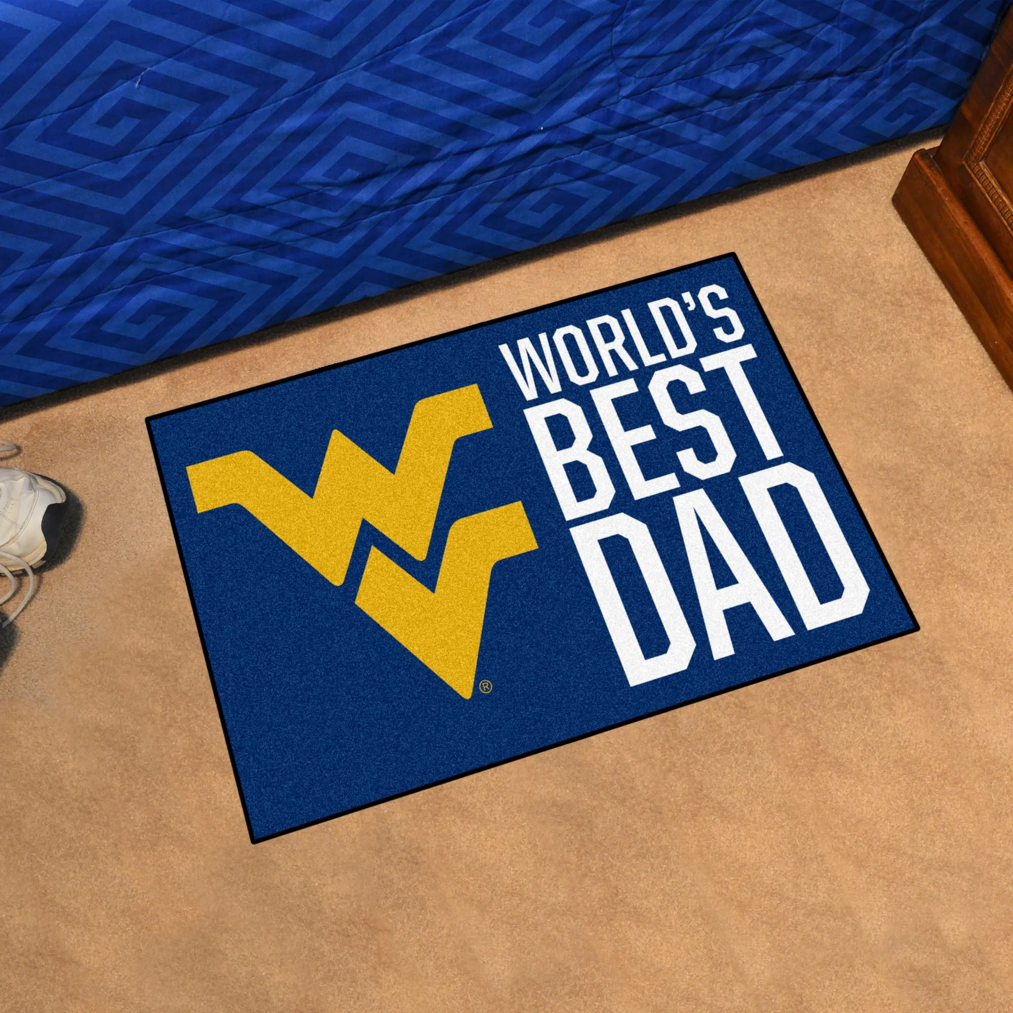 West Virginia University Starter Mat - World's Best Dad