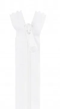 White 24" Zipper