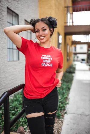White MMDS | Red Tee