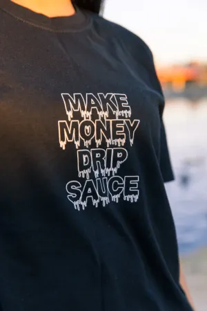 White Outline MMDS | Black Tee