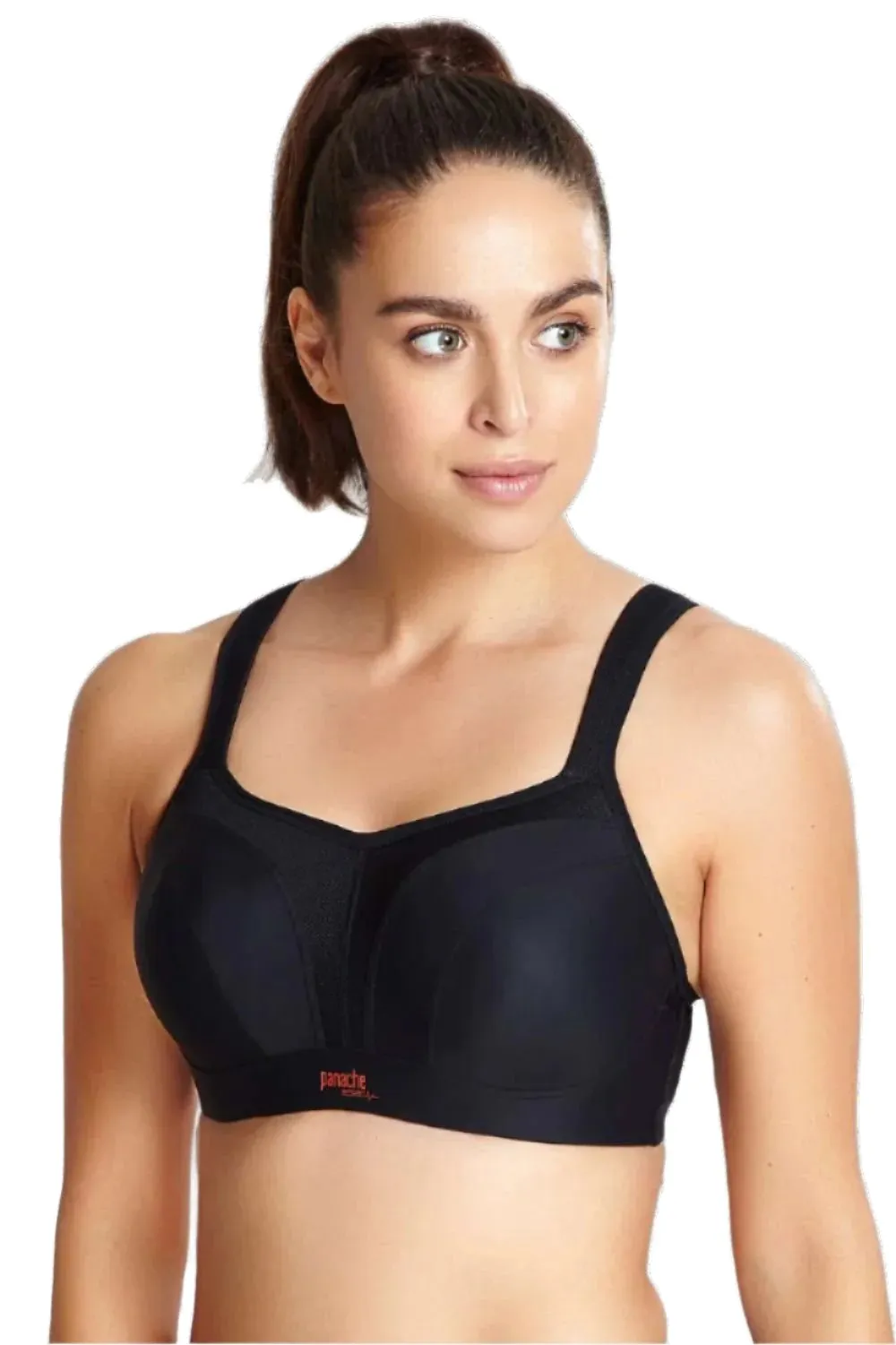 Wired Padded Sports Bra - Black