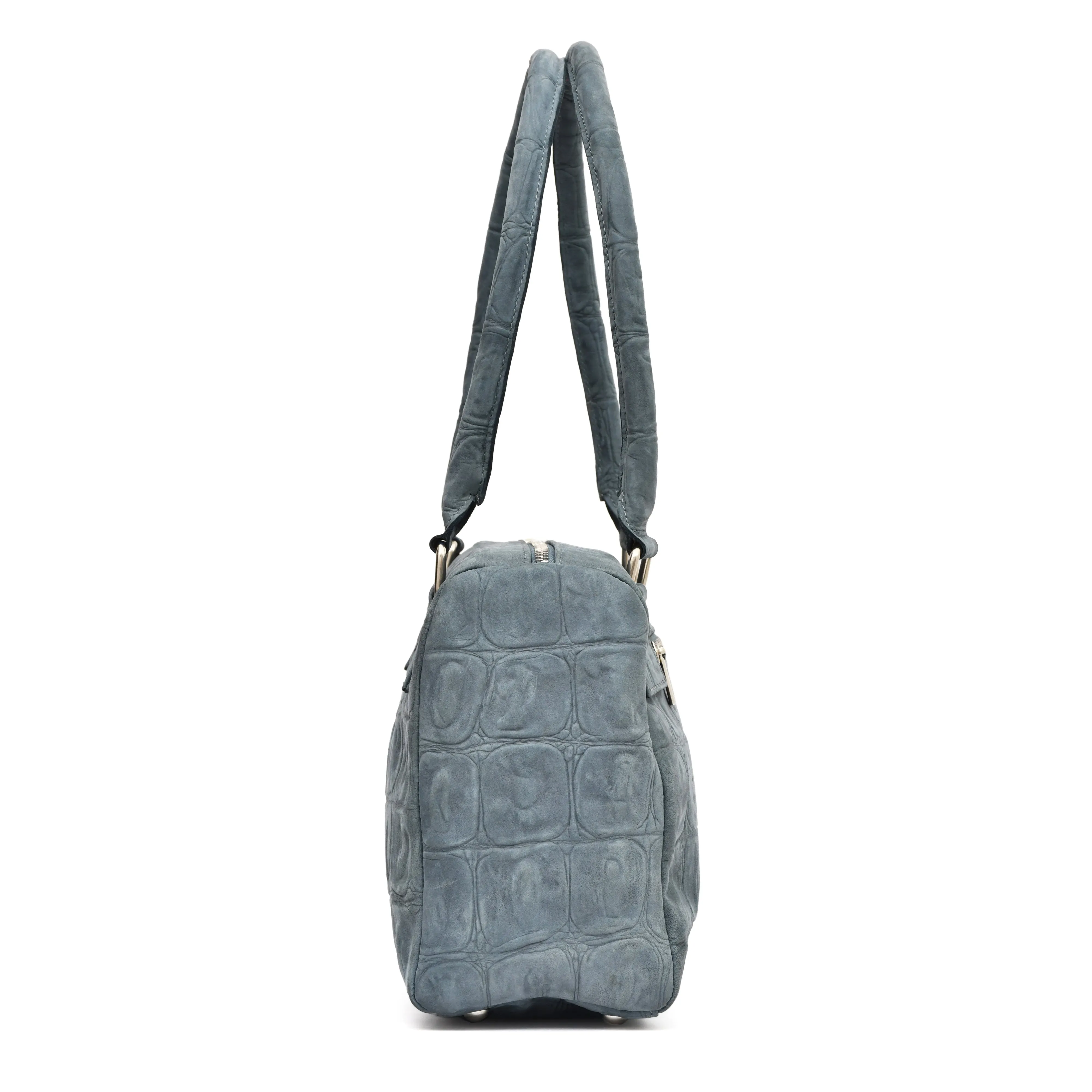 Women Black Medium-Size Leather Bag Style Code 3002Navy Blue
