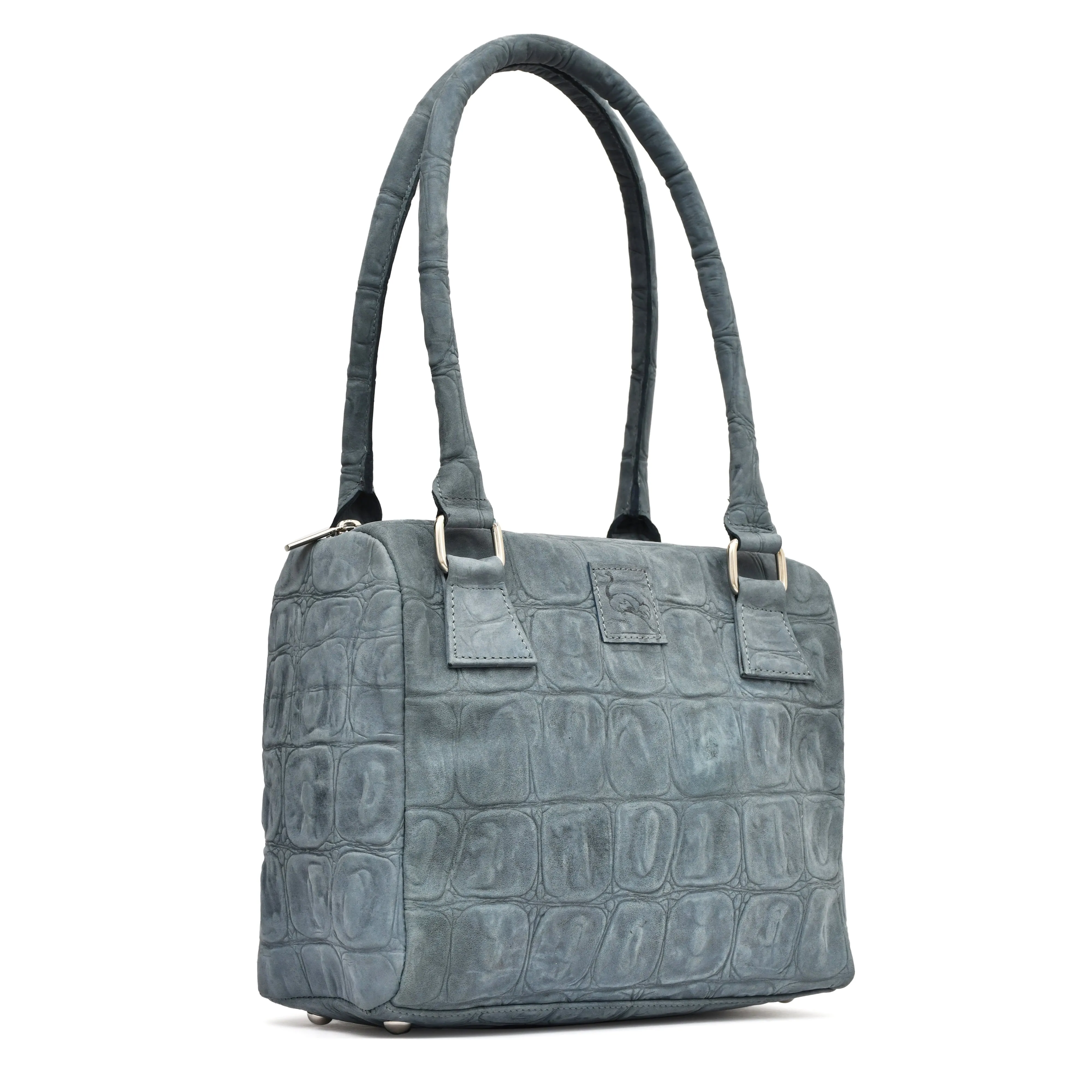 Women Black Medium-Size Leather Bag Style Code 3002Navy Blue
