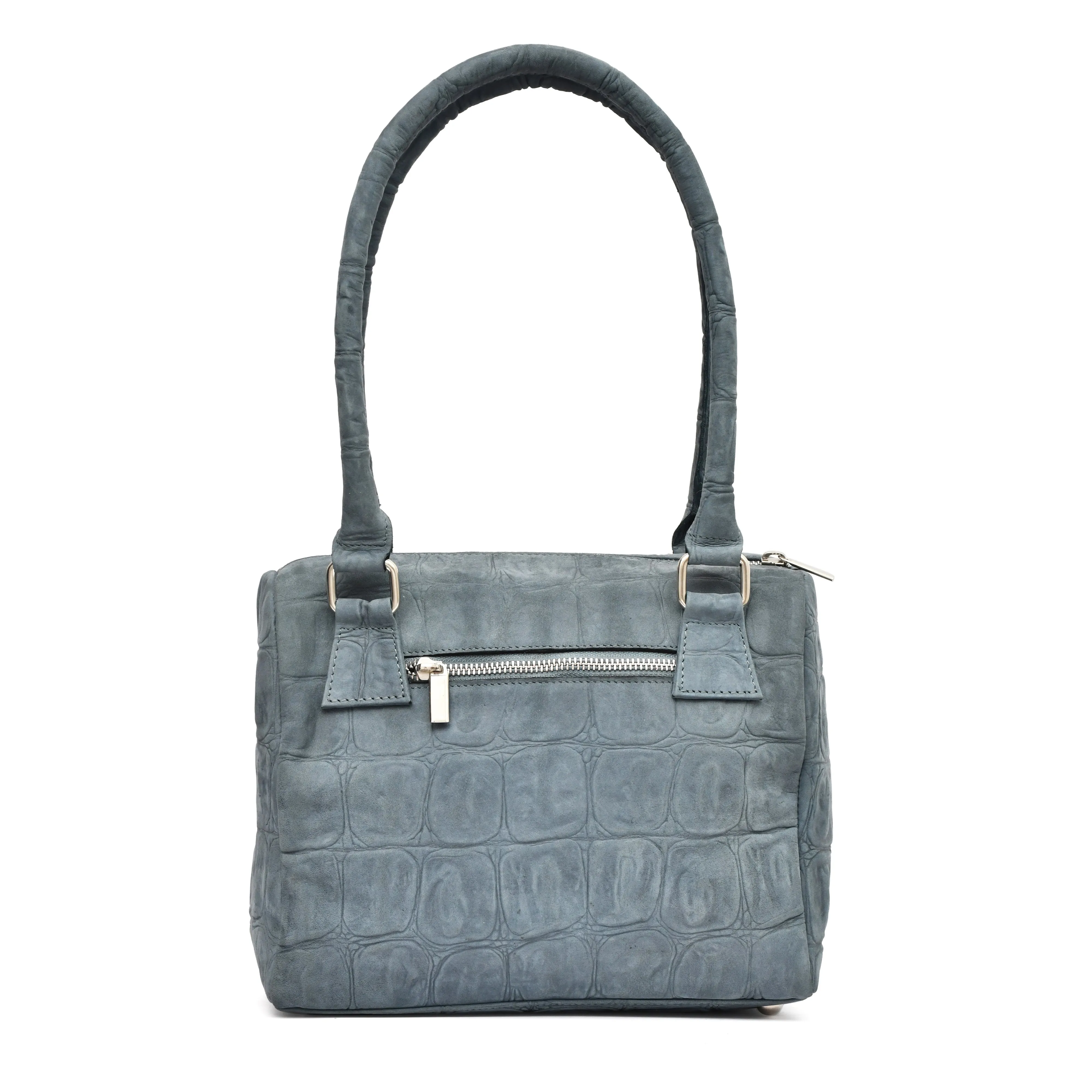 Women Black Medium-Size Leather Bag Style Code 3002Navy Blue