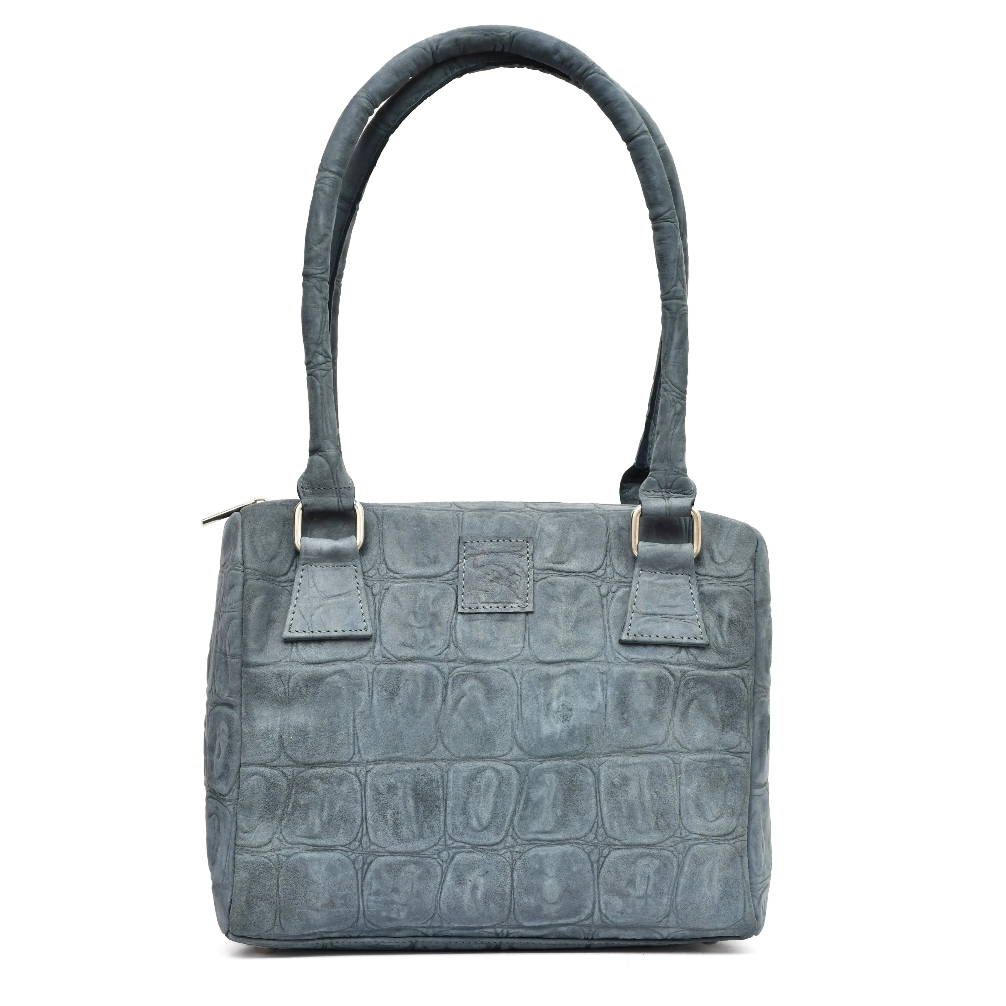 Women Black Medium-Size Leather Bag Style Code 3002Navy Blue