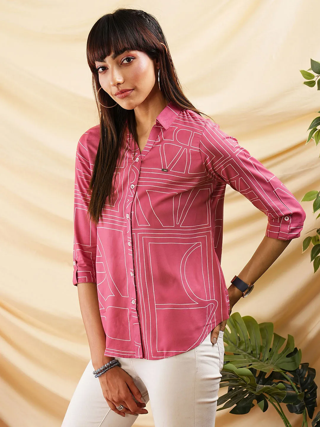 Women Coral Shirt - Ladies Cotton Comfort Fit Shirt - Zola