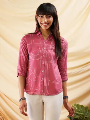 Women Coral Shirt - Ladies Cotton Comfort Fit Shirt - Zola