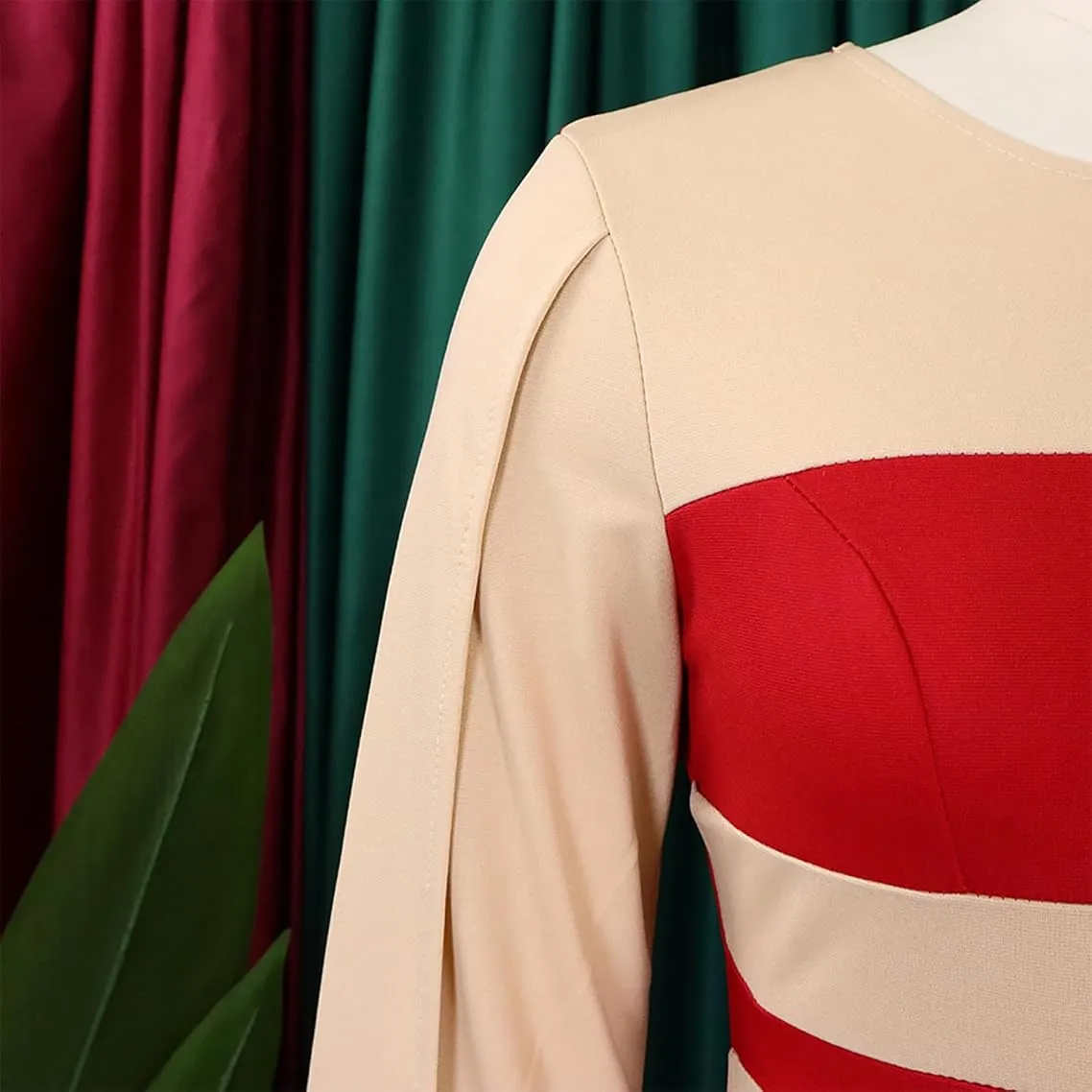 Women's Color Blocking Dress & Women Fashion Color Blocking Pencil Dress