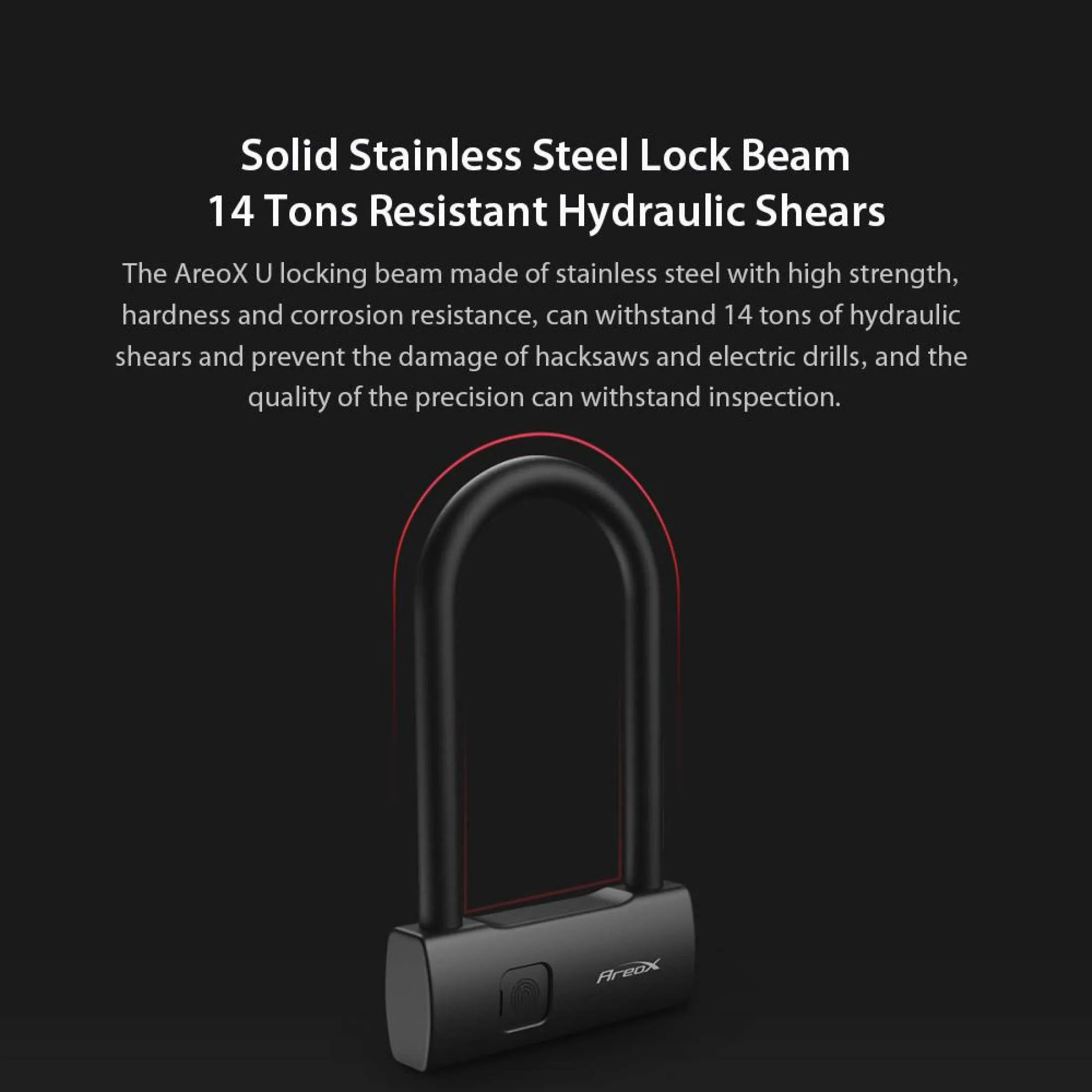 Xiaomi AreoX Fingerprint U Shape Lock U8 Anti-theft Bicycle