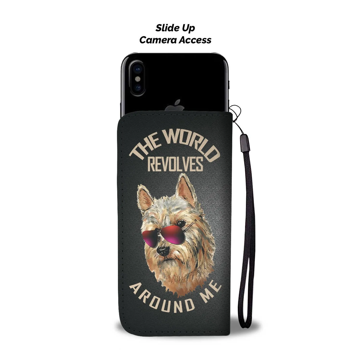 Yorkie W/ Sunglasses World Phone Case Wallet