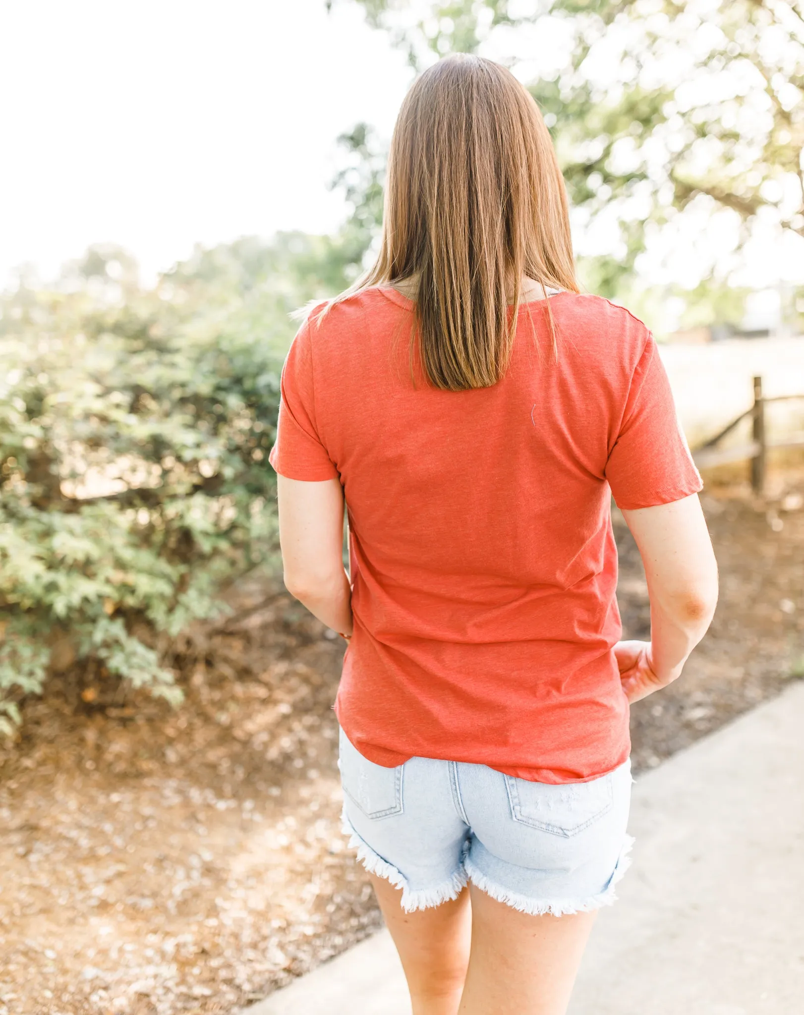 Z Supply Pocket Tee - Coral Red