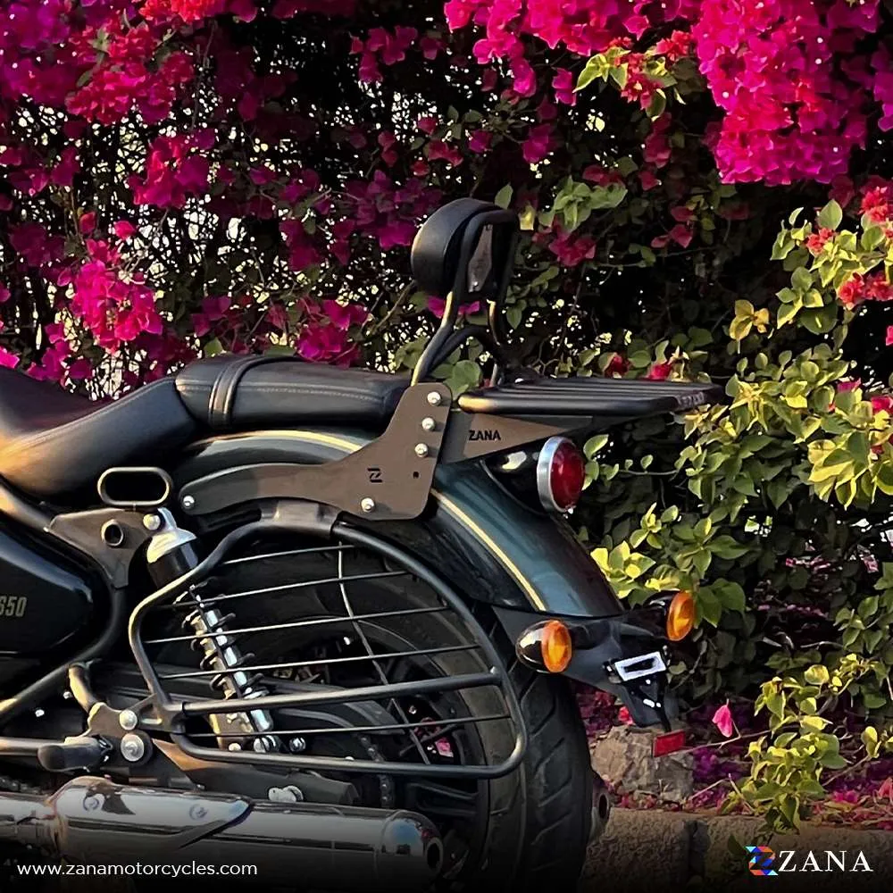 Zana -Top Rack With Pillion Backrest For Royal Enfield Super Meteor 650