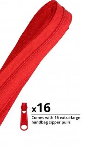 Zippers by the Yard Atom Red