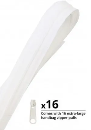 Zippers by the Yard White