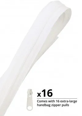 Zippers by the Yard White