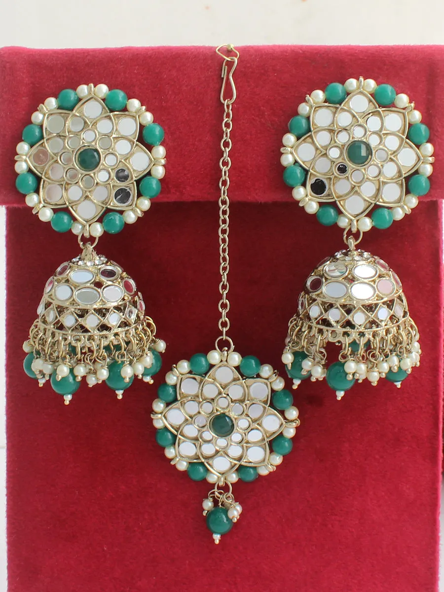 Ziya Mirror Earrings & Tikka