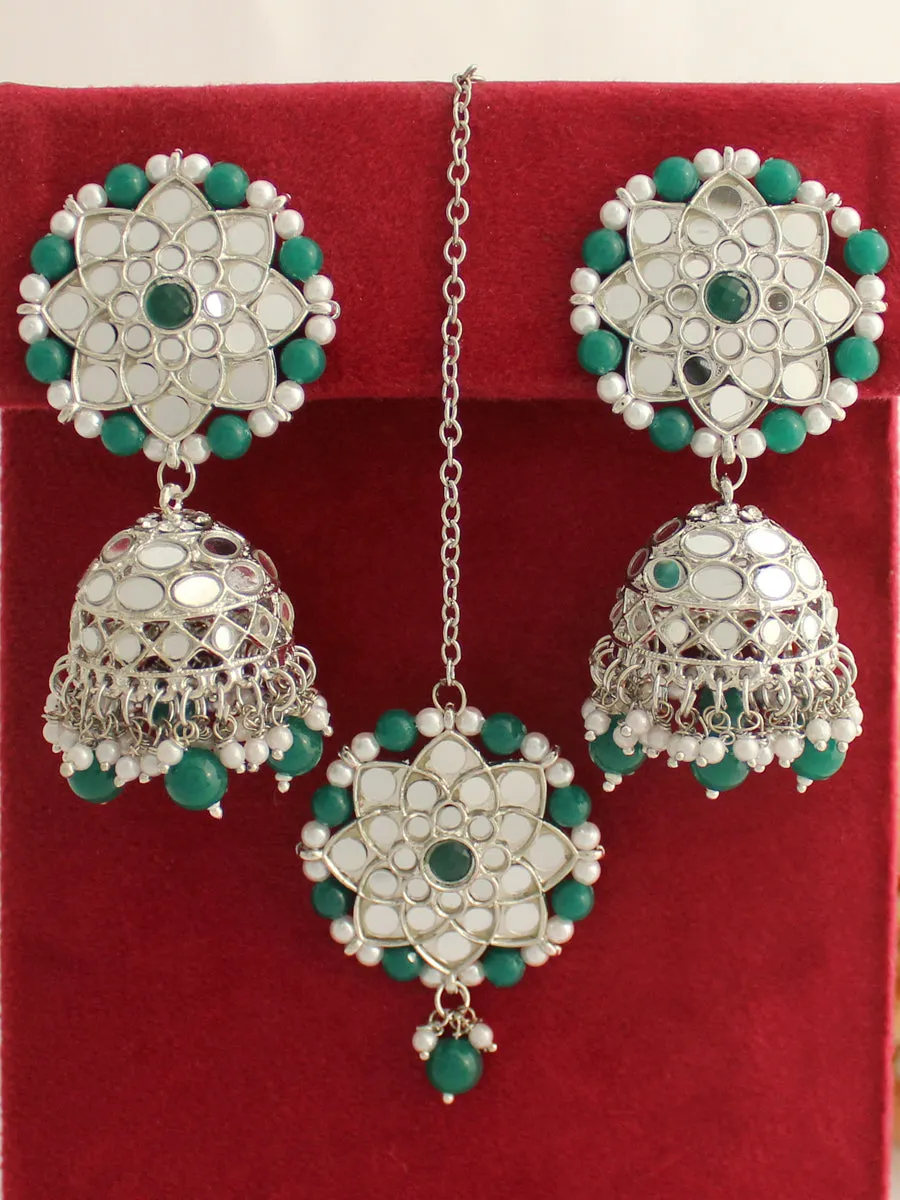 Ziya Mirror Earrings & Tikka